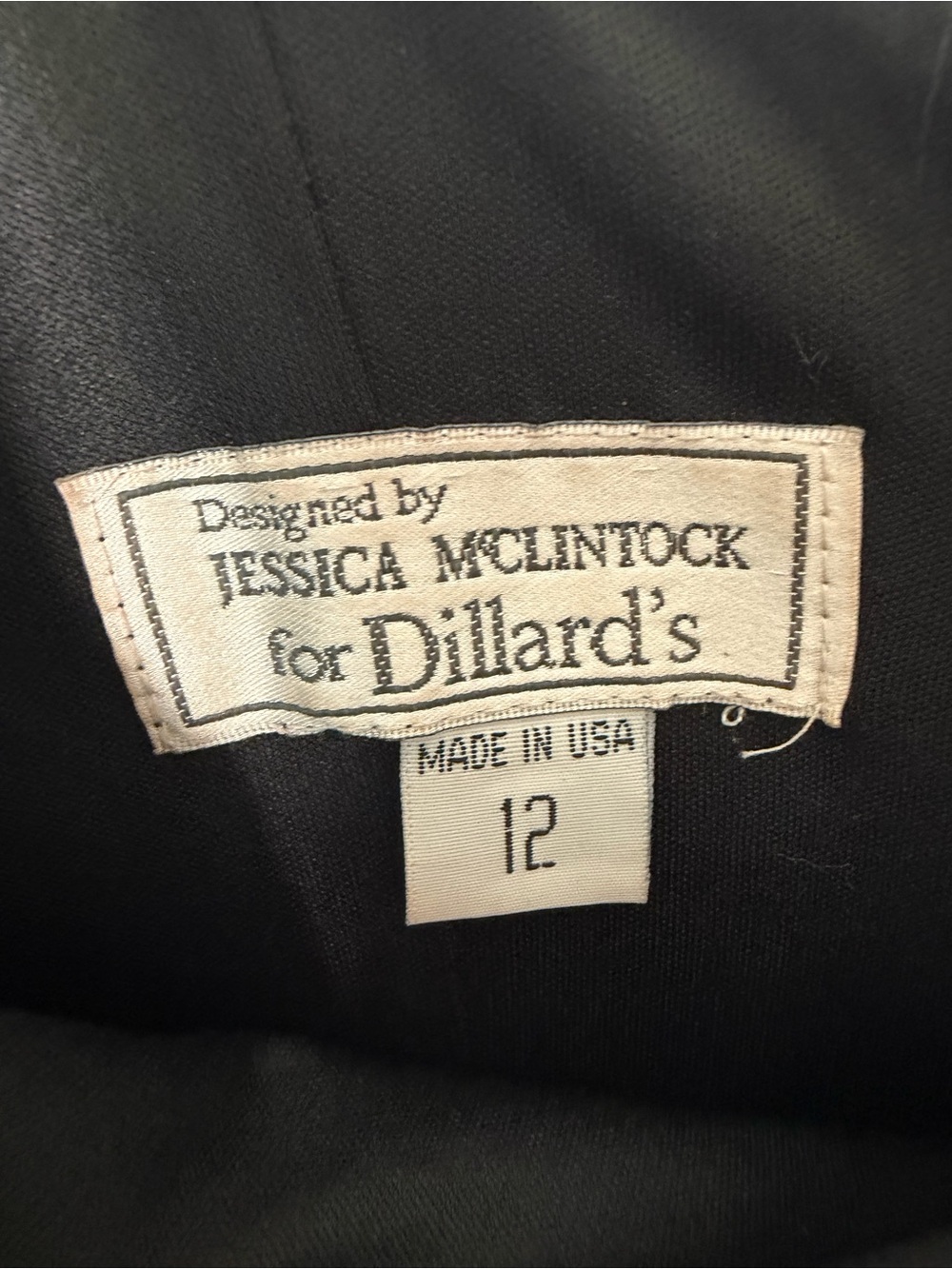 Vintage Jessica McClintock Size 12 Black Velvet Metallic Maxi Formal Dress - Picture 3 of 8